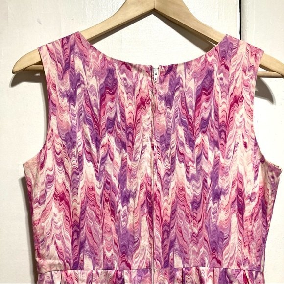 ModCloth Chalk of the Town Dress in Pink & Purple Marble Print, Size Medium - Picture 12 of 16